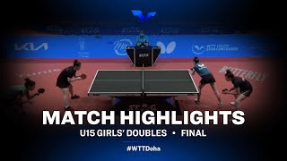 Matilde Pinto/Anna H/ vs Zrinka Rebic/Dominika W/ | WTT Youth Star Contender Tunis (U15 GD Finals)