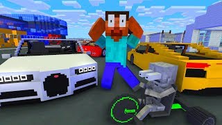 Monster School : RACING CAR Challenge - Minecraft Animation