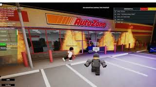 Roblox Seaton Police Department High Rank Patrol State Of Emergency - aigio police cone barrier roblox