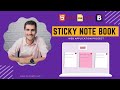 how to make sticky notes | #css #html #bootstrap #sticky #frontenddeveloper  #frontend