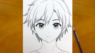 Anime Sketch | How to Draw a Handsome Anime Boy in Pencil