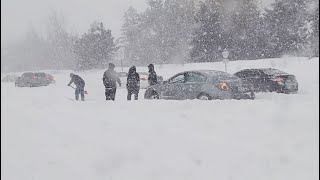 EXTREME RECORD Breaking Snow Storm in Toronto Canada Winter Season Snowfall