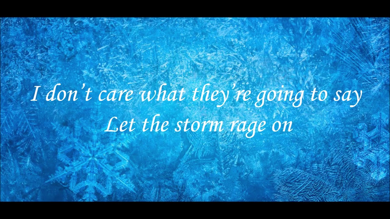 Let It Go Frozen Lyrics FULL SONG - YouTube