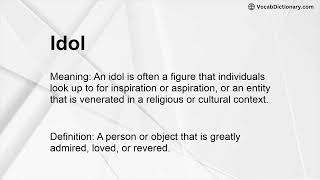 Idol Meaning