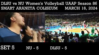 DLSU vs NU SET 5 March 16, 2024 Match | Live Reaction Video