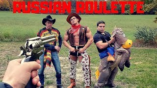 Painful Revolver RUSSIAN ROULETTE | Bodybuilder VS Red Dead Redemption 2 Airsoft Gun Challenge