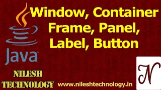 Java Frame, Container, Window, Panel, Lable, Button