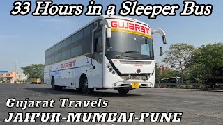 33 Hours in a Sleeper Bus by Gujarat Travels I जयपुर-पुणे रूट पर 33 घंटे की यात्रा I Jaipur-Pune