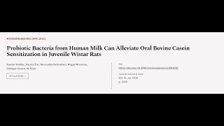 Probiotic Bacteria from Human Milk Can Alleviate Oral Bovine Casein Sensitization in ... | RTCL.TV