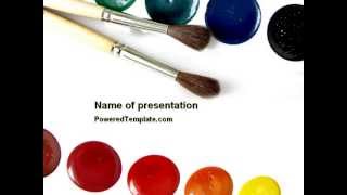 Watercolor PowerPoint Template by PoweredTemplate.com