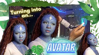 Watch Me TRANSFORM into a Na'vi AVATAR (w/ Airbrush Make-Up)