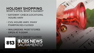 What's open and what's closed in Sacramento on Christmas Day?