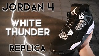 Jordan 4 White Thunder Replica from Dopesneakers.vip