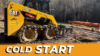 Cold Start CAT Skid Steer 226D3 and Quick Run Down | CAT Skid Steer in Action