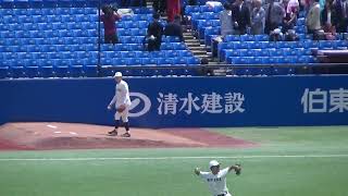 早大 伊藤樹（3年・仙台育英）がブルペン投球（2024年6月1日 早稲田大 対 慶應大）