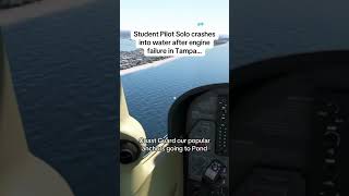 Student Pilot Solo encounters engine stall over ocean in Tampa and has to emergency land. #aviation