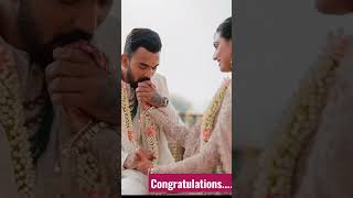 KL Rahul & Athiya Shetty Wedding pictures ❤️❤️❤️💐💐💐#klrahul#athiyashetty#wedding#shorts