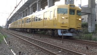 【4K】JR山陽本線　快速サンライナー113系電車　ｵｶB-07編成