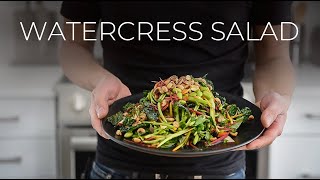 EASY Watercress + Kale Salad Recipe | QUICK vegetarian meal idea!