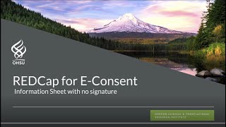 REDCap for E-Consent – Information Sheet