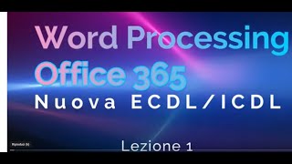 Nuova ECDL/ICDL - Word Processing - 1