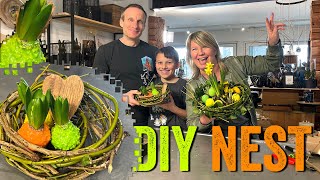 VALENTINSTAG – Geschenk mit IMKE RIEDEBUSCH: Blühendes Nest aus Zweigen | Geschenk | Blumen | DIY