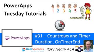 PowerApps Tuesday Tutorials #31 Countrows, Timer Duration, OnTimer End Timer Repeat