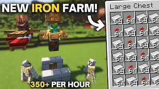 Minecraft 1.20+ Easy IRON Farm Tutorial NEW DESIGN - 600 Per Hour