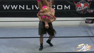 Amber Nova countered into a piledriver by male opponent | OMG