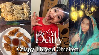 Crispy Thread Chicken Recipe || chicken Pakora Recipe For Iftar || Ramadan Special Make & Freeze