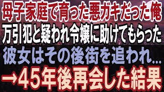 【感動する話】貧乏な母子家庭で育った俺。万引きしたと疑われ、社長令嬢のお姉さんに助けてもらった。その後お姉さんは街を追われ→45年後、再会した結果…