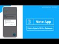 Notes App - Delete Data from SQLite Database in Android Studio using Java | CRUD Part 3