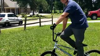 Testing the new bike Mongoose title BMX