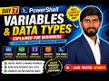 PowerShell Variables and Data Types Explained | Day 7 | Strings, Arrays & Objects for Beginners