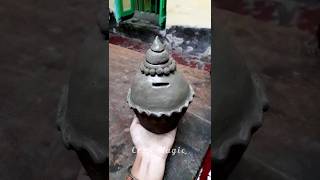 নিজের লক্ষ্মী ভান্ডার বানালাম🤨 #art #clay #pottery #shorts #viral #minivlog