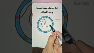 Connect same coloured dots without tracing #how #shorts