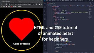 HTML and CSS animated tutorial for beginners. Animated heartbeat in CSS.