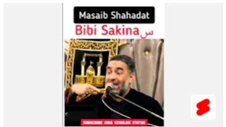 13 Safar | Masaib Shahadat Bibi Sakinaس | Maulana Syed Ali Raza Rizvi | WhatsApp Status