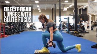 Deficit Rear Lunges (Glute Focused)