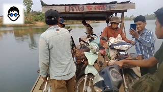 Motor Boat ferry.ជិះទូកចម្លងម៉ូតូ.(វីដេអូខ្លី)