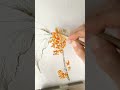 水彩色鉛筆 ✳︎ 金木犀のスケッチ osmanthus flower sketch with watercolor pencils paintingdrawing