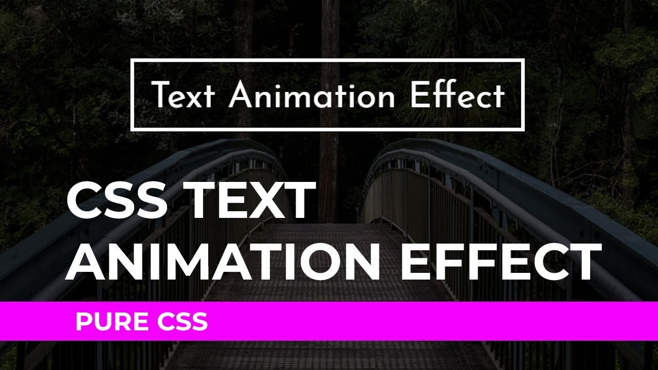 CSS Text Animation Effect - Pure CSS - YouTube