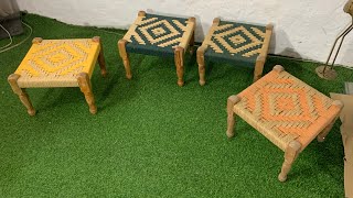 Wooden pidha stools | chowki for decor and sitting