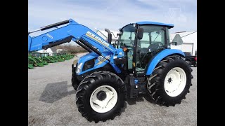 2017 New Holland T4.100, 4x4, Cab, Loader, Like New! LOW HOURS!