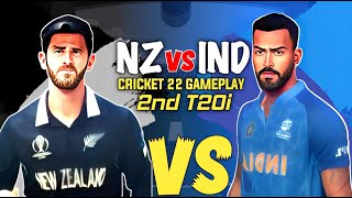 INDIA vs NEW ZEALAND 2nd T20 Match Live Gameplay - Cricket 22 | Hikachu