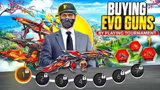 Buying All Evo Guns Skins 🔫 By Playing turnament 🎴 // Khiladi Battle Best Earning App // Ep-8