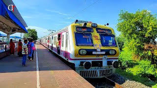 Barddhaman To Howrah Local ICF Via Chord Line Emu Train Crossing Over The Madhusudanpur Station ‖