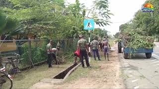 கிளிநொச்சி கண்டாவளைக் பிரிவிற்குற்ப்பட்ட தருமபுரம் மத்திய கல்லுரியில்  சிரமதான பணி !