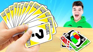 Playing The LUCKIEST HAND In UNO! (IMPOSSIBLE)