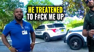 Cops Called! Idiot Security Guard Gets OWNED! \